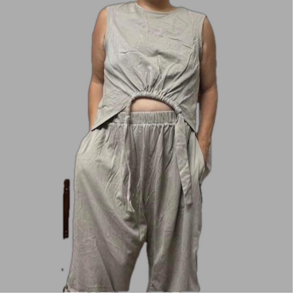 Free People Talley Set Small NWT Slouchy harem pants, hi low sleeveless top - Picture 7 of 14